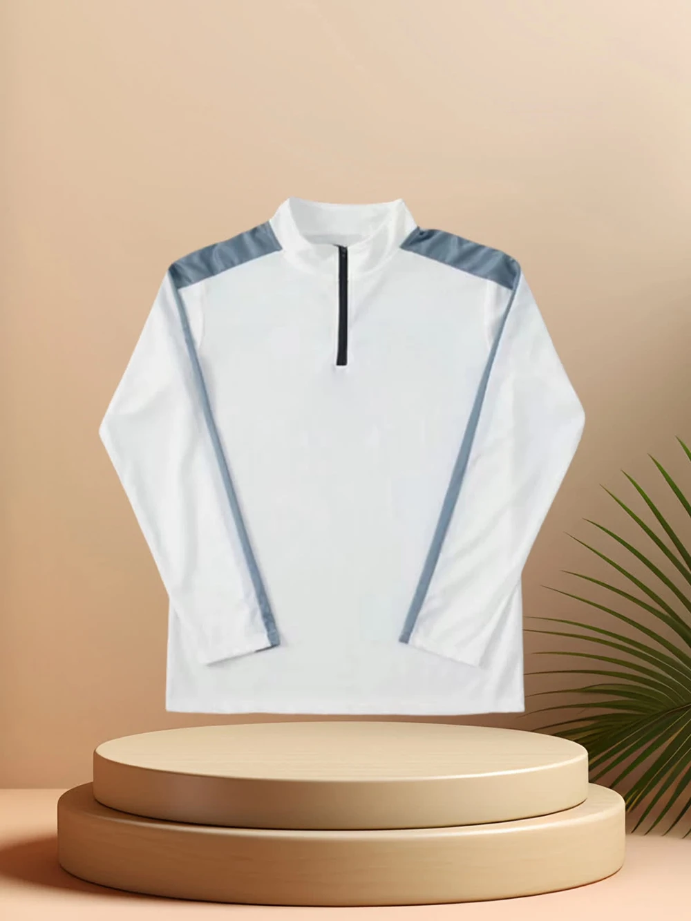 メンズ ストライプ ランニング スポーツ 長袖 Tシャツ スタンドカラー ハーフジップ カラーブロック フィットネス トレーニング 伸縮性 速乾 トップス