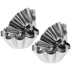 Carbon Steel Egg Tart Molds Nonstick Flower Shape Cupcake Muffin Pudding Mould Tartlets Pans Kitchen Baking Pastry Tools