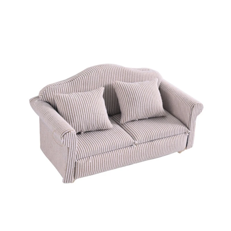 リアルなミニチュアカウチソファモデル家具ドールハウスシーン装飾 15UB