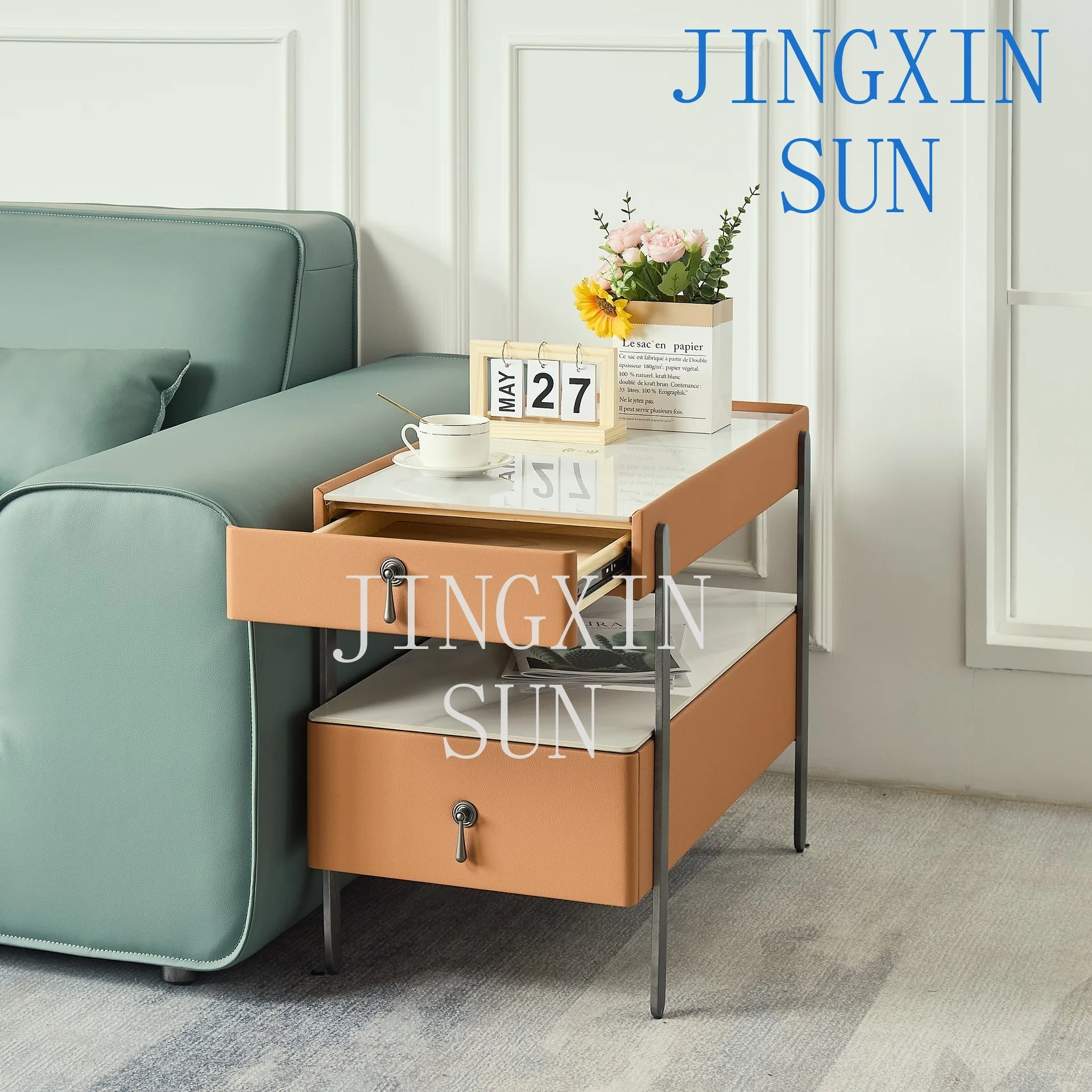 Customizable sofa side table light luxury high-end living room home small coffee table modern creative side table sofa side