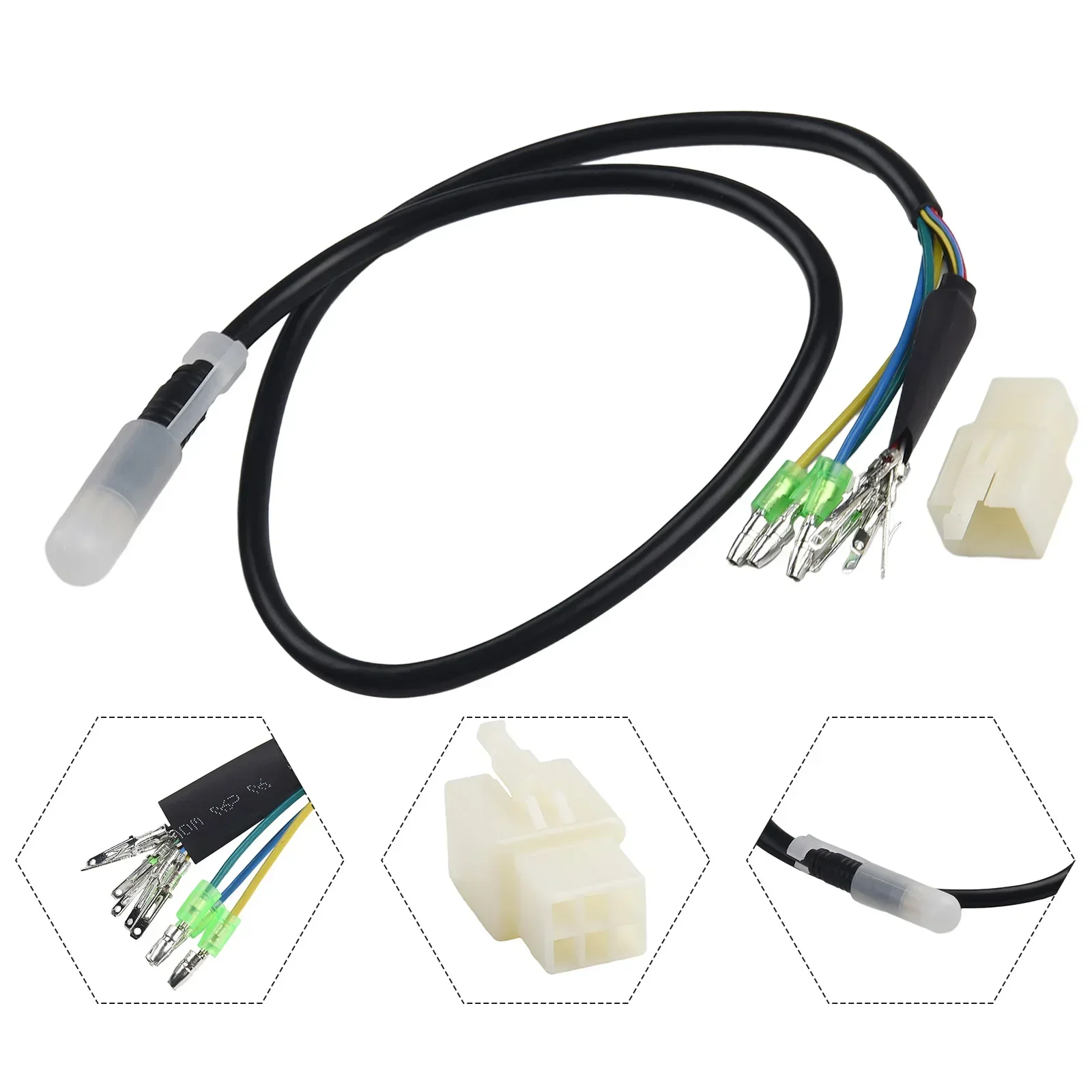 

60130160CM Ebike Motor Cable Hall Connector 9pins Motor Adapter Metal + plastic Black Optional Size 60CM 130CM 160CM