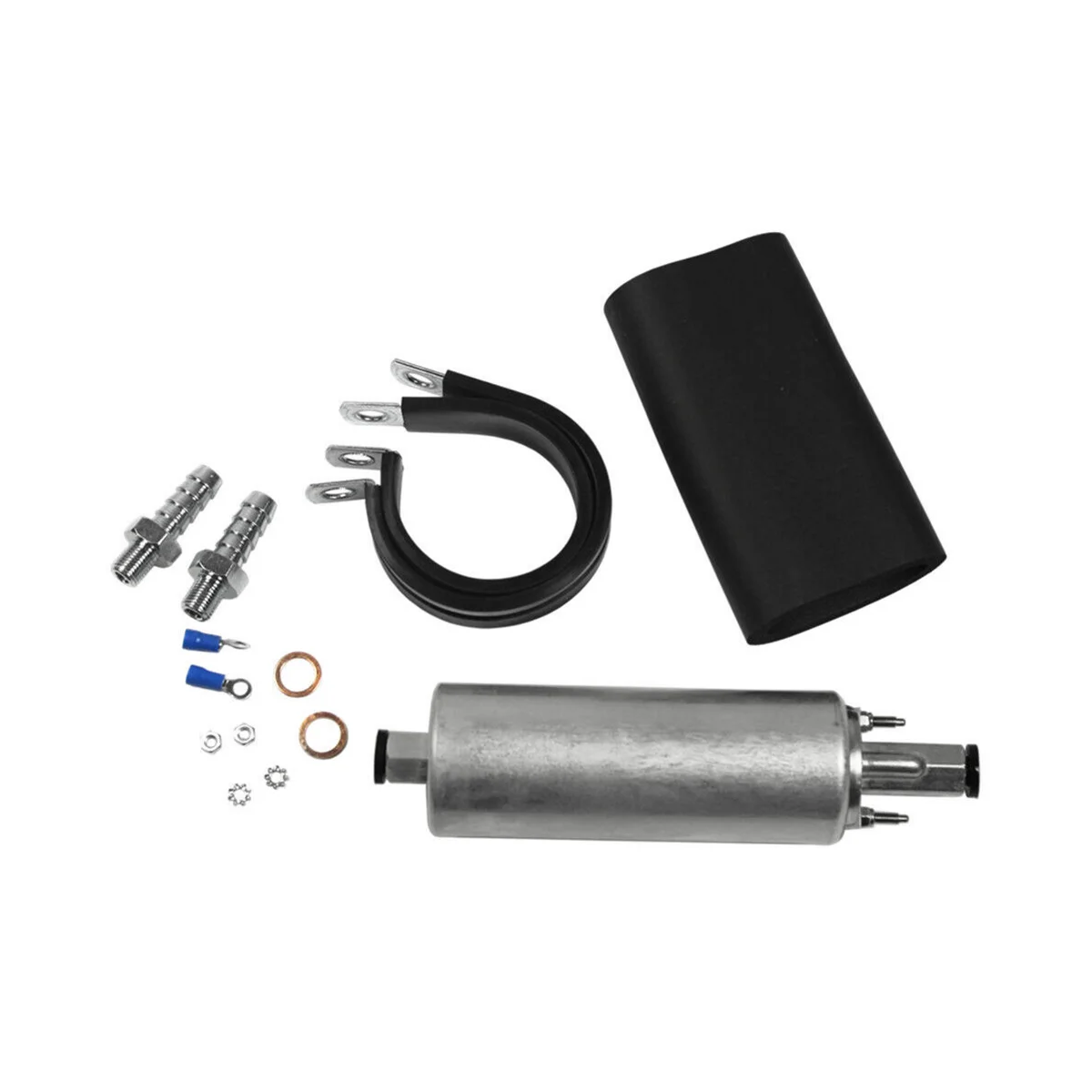 

New Universal High Flow & Pressure External Inline 255LPH Fuel Pump GSL392 with Install Kit