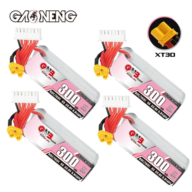 GAONENG GNB 6S 22.8V 300mAh bateria LiPo 3-calowa wykałaczka Drone Cine Whoop Cinelog Cinewhoop części 80C/160C 22.8V bateria XT30