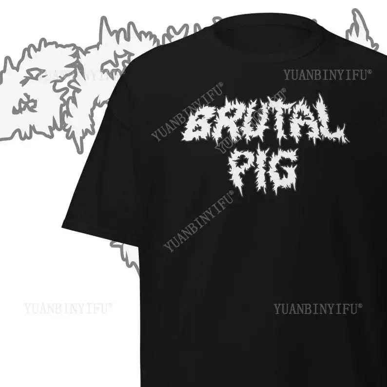 

Футболка Brutal Pig Band Death Metal Band Merch Extreme Metal Одежда Подарки для Metalheads Модная готическая трэш Nu Metal Band