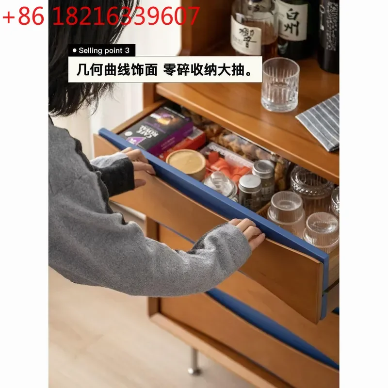 YAO Solid Wood Side Cabinet Vertical Storage Chest for Living Room Bedroom Wall Mounted Locker Narrow Space Organizer Furniture