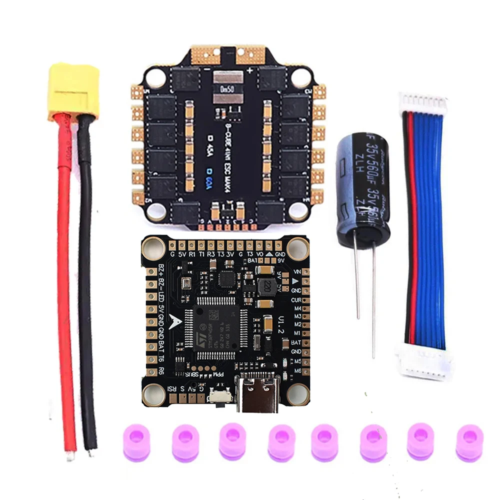 

Контроллер полета F405 F4 V3S PLUS BMP280 Барометр и BLHELIS 45A/60A 4in1 ESC для RC FPV Drone Racing