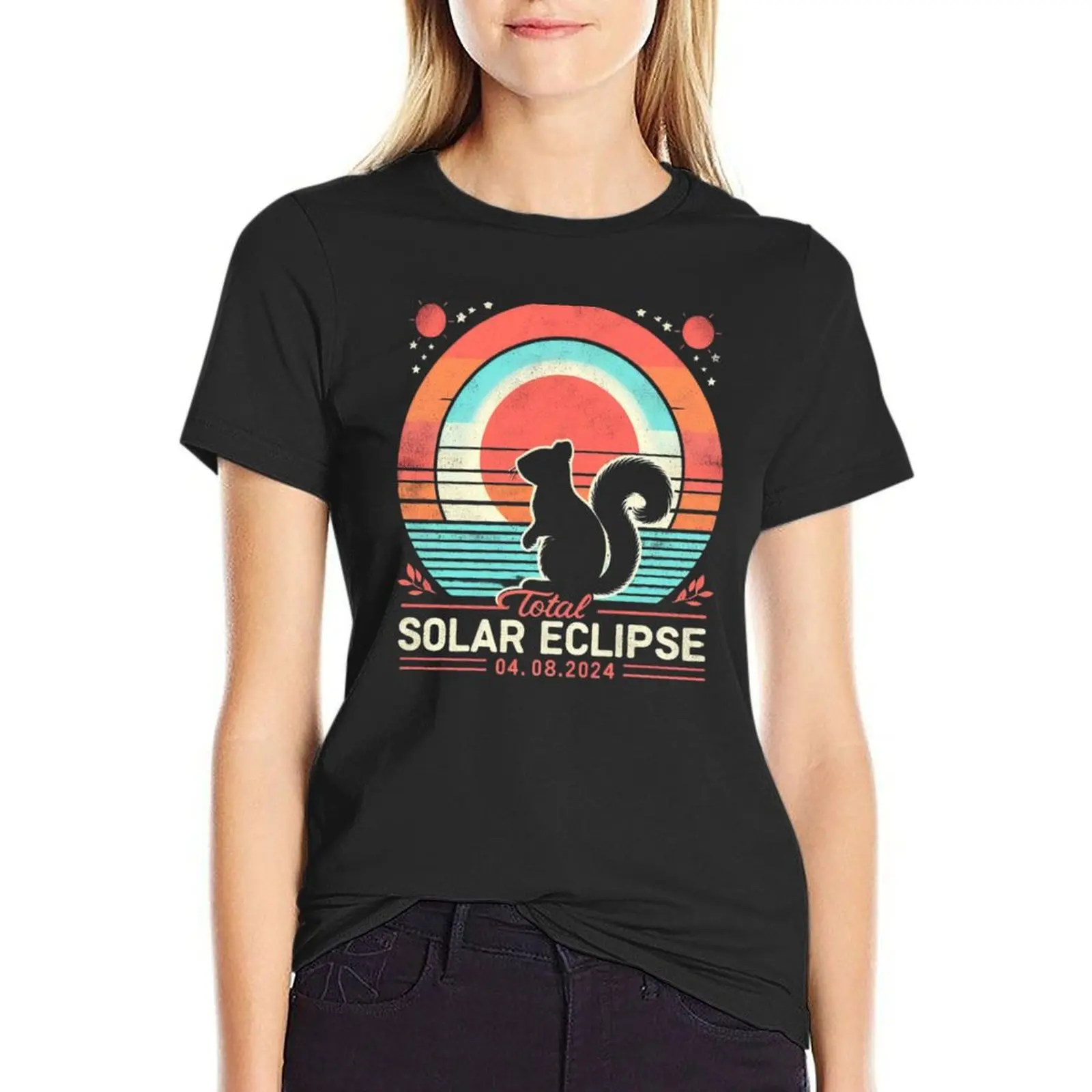 2024 Total Solar Eclipse April 8 Eclipse - eclipse 2024 - Watching Squirrel T-Shirt