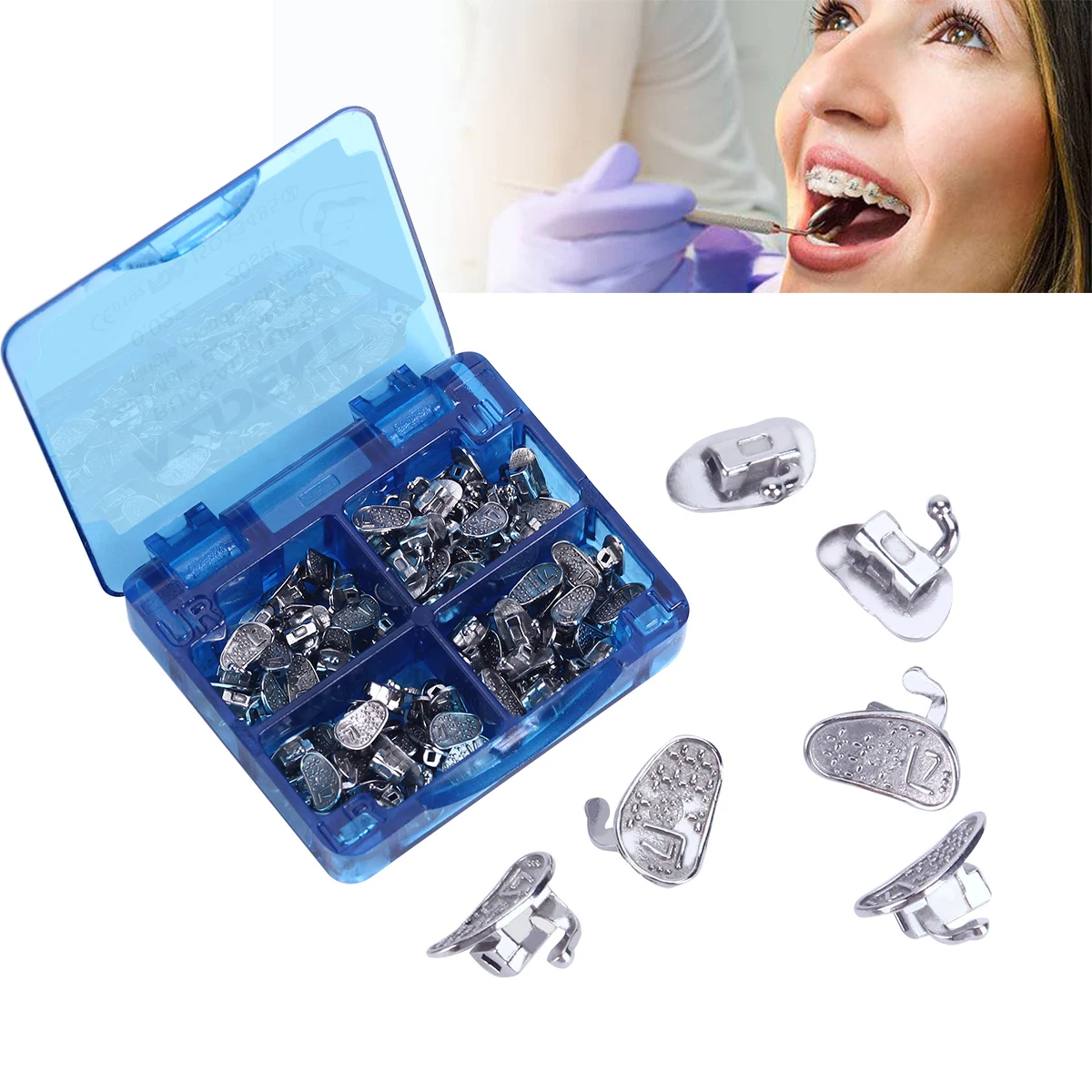 20 Sets/Box AZDENT Dental Orthodontische Bukkalröhrchen MIM Monoblock 1./2. Molar Zähne Klebbar Nicht Konvertierbar Roth/MBT 0.022/0.018 – Detail 2