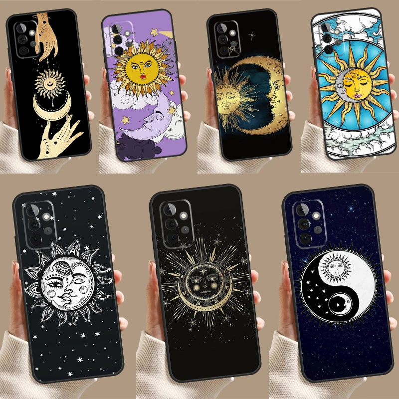 SUN AND MOON Mystic Zodiac Case For Samsung Galaxy A13 A33 A53 A15 A25 A35 A55 A54 A34 A14 A71 A51 A12 A32 A52 Cover