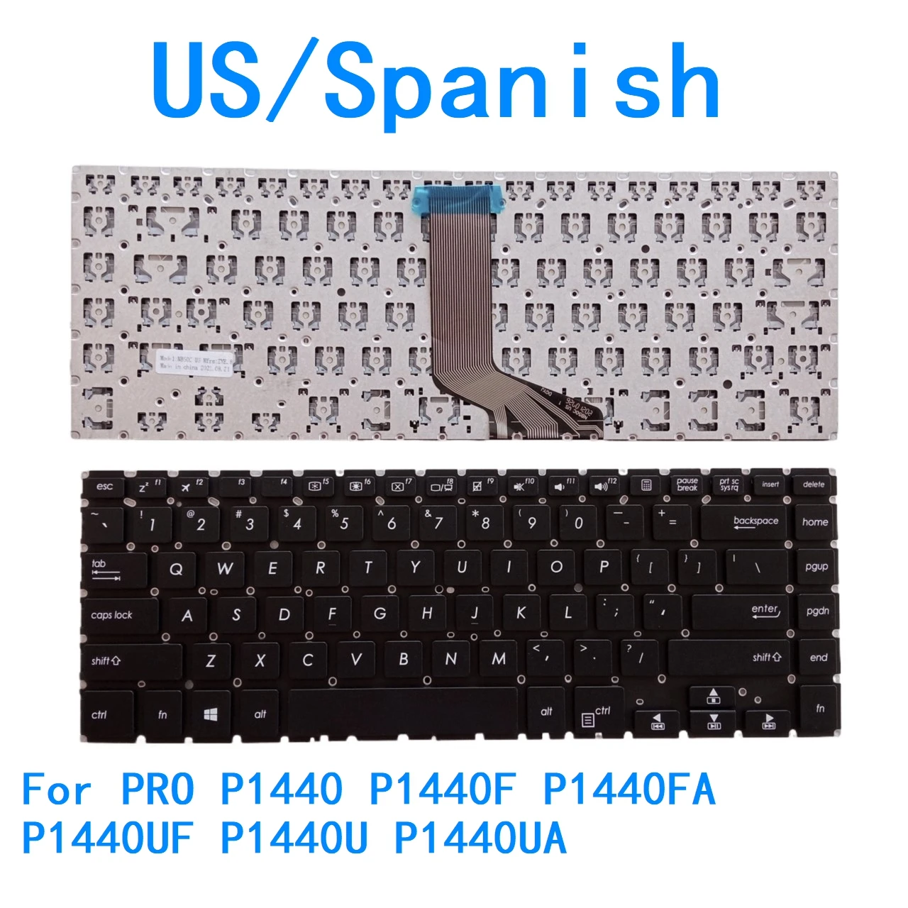 New US Spanish Language  Keyboard For ASUS PRO P1440 P1440F P1440FA P1440UF P1440U P1440UA Notebook PC Replacement Keyboard
