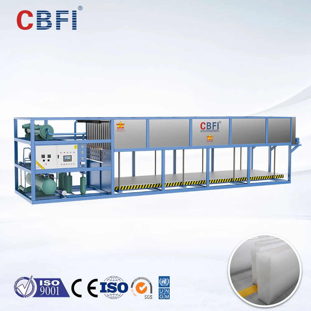 Industrial Professional Thermo Design Energy Saving 15-20 Ton Block Ice Maker Machine with Motor & Gear Components