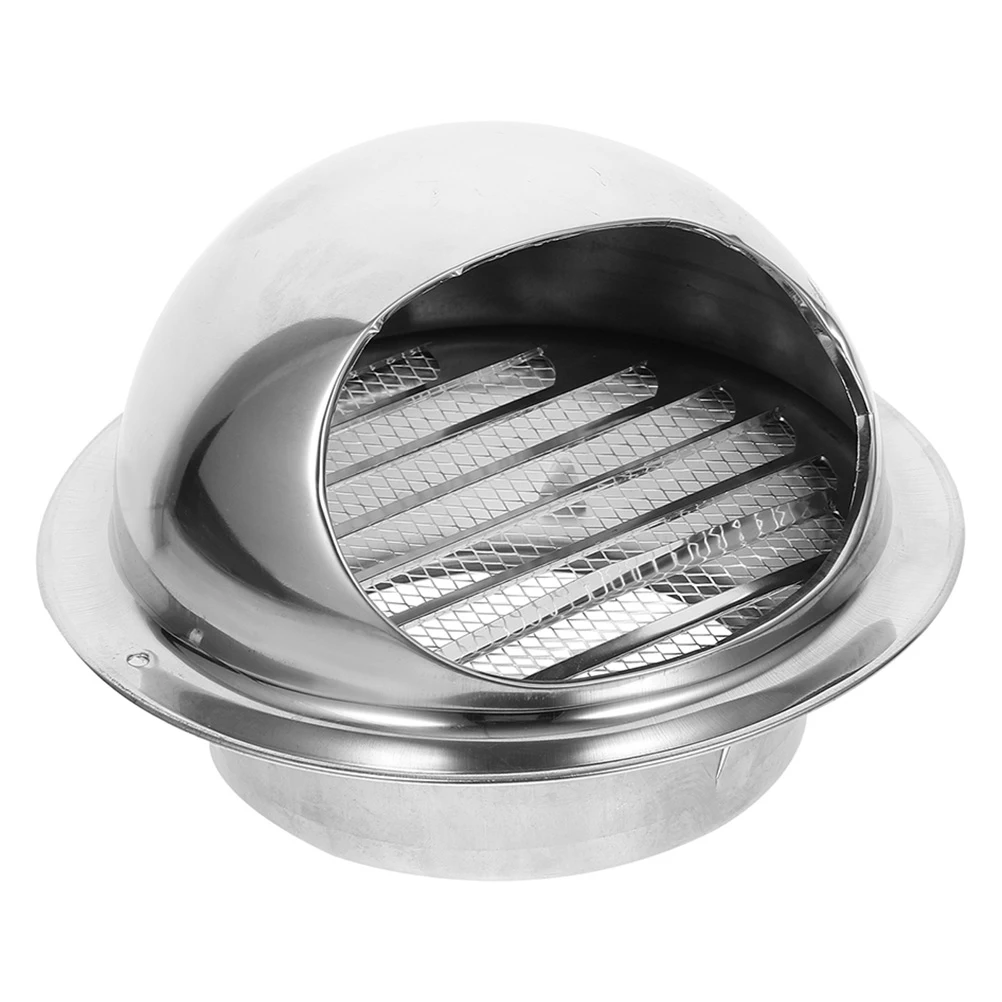 

Stainless Steel Exhaust Vent Cap Wall Mounted Durable Replacement for Range Hood 70mm Mesh Screen Cover Exhaust Vent Cap