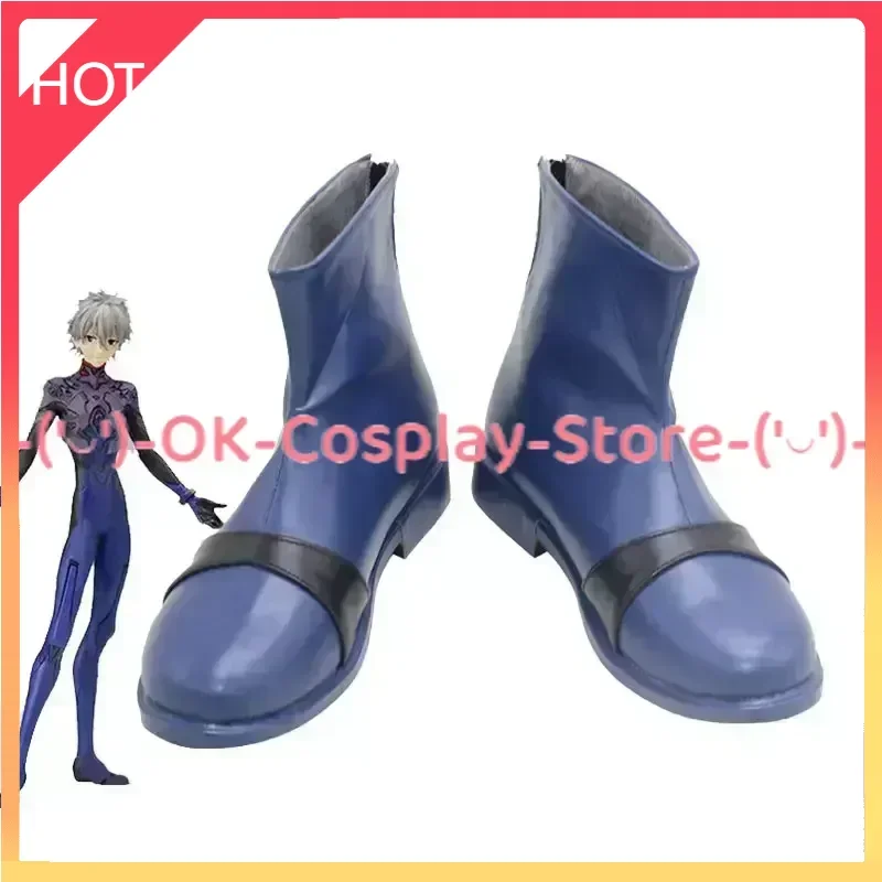 Nagisa Kaworu Cosplay Shoes EVA Cosplay Props PU Anime Leather Shoes Halloween Carnival Boots Custom Made