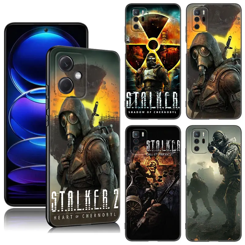 Game Stalker Clear Sky Black Silicone Phone Case For Xiaomi Redmi Note 10 11 11S 12 13 4G 8 9 11T Pro 5G Plus 8T 9S 10S 12S