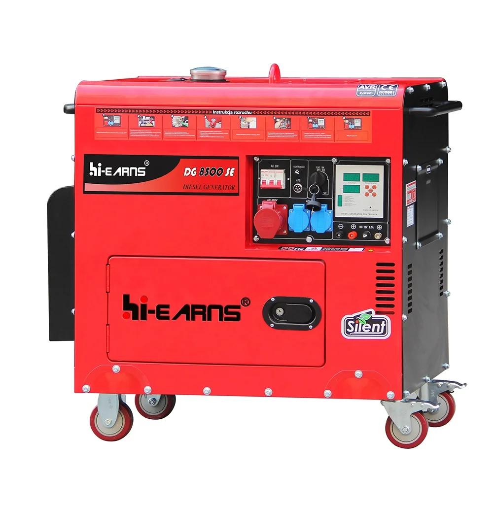 

Hi-earns hot sell DG8500SE 6kw/7kva silent generator