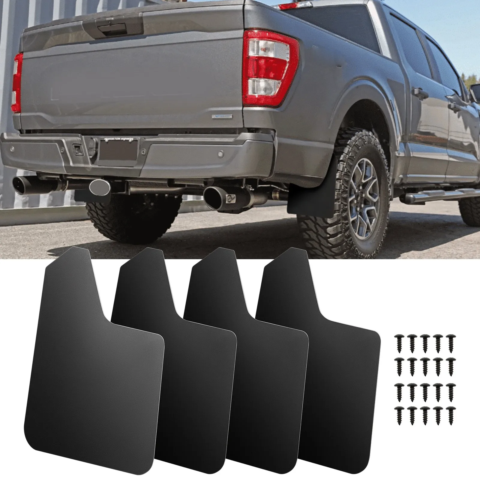 4x Wide Rally Mud Flaps Splash Guards Mudguards For Ford F150 F250 F350 F-Seris