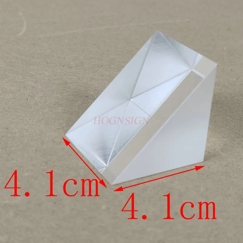 Right angle prism 40mm uncoated standard precision triangular prism optics 90 degrees 180 degrees turning turning prism