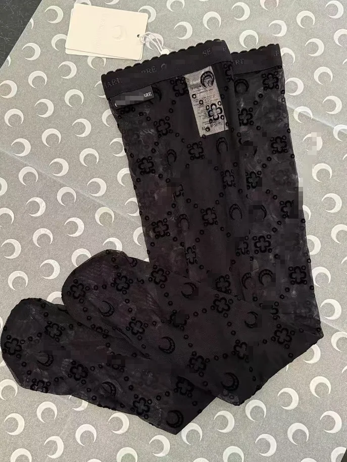 Black Moon Velvet See Through Long Tube Stockings Women Casual Summer Korean Fashion Soft Sheer Over Knee Socks Sexy Comfort