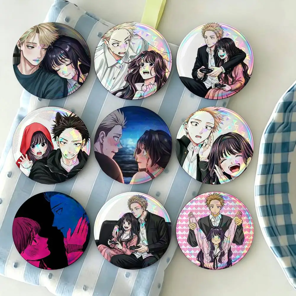 R-Rintaro T-Tsumugi K-Kaoruko W-Waguri Brooches Cartoon Badge Pins Backpack Hat Accessories Friend Gift