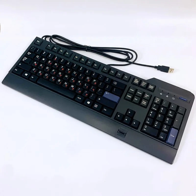 USB fingerprint identification keyboard for Lenovo kuf1256 UK Itliy Fance Russion Arbic Hebrew Japan Belgium Denmark Norway