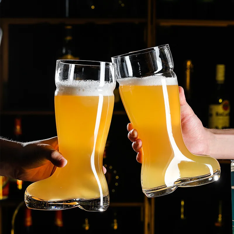 大容量のビールグラスのブーツ、パーソナライズされた靴のマグカップ、ジュースカクテルウイスキーと水ジョッキ