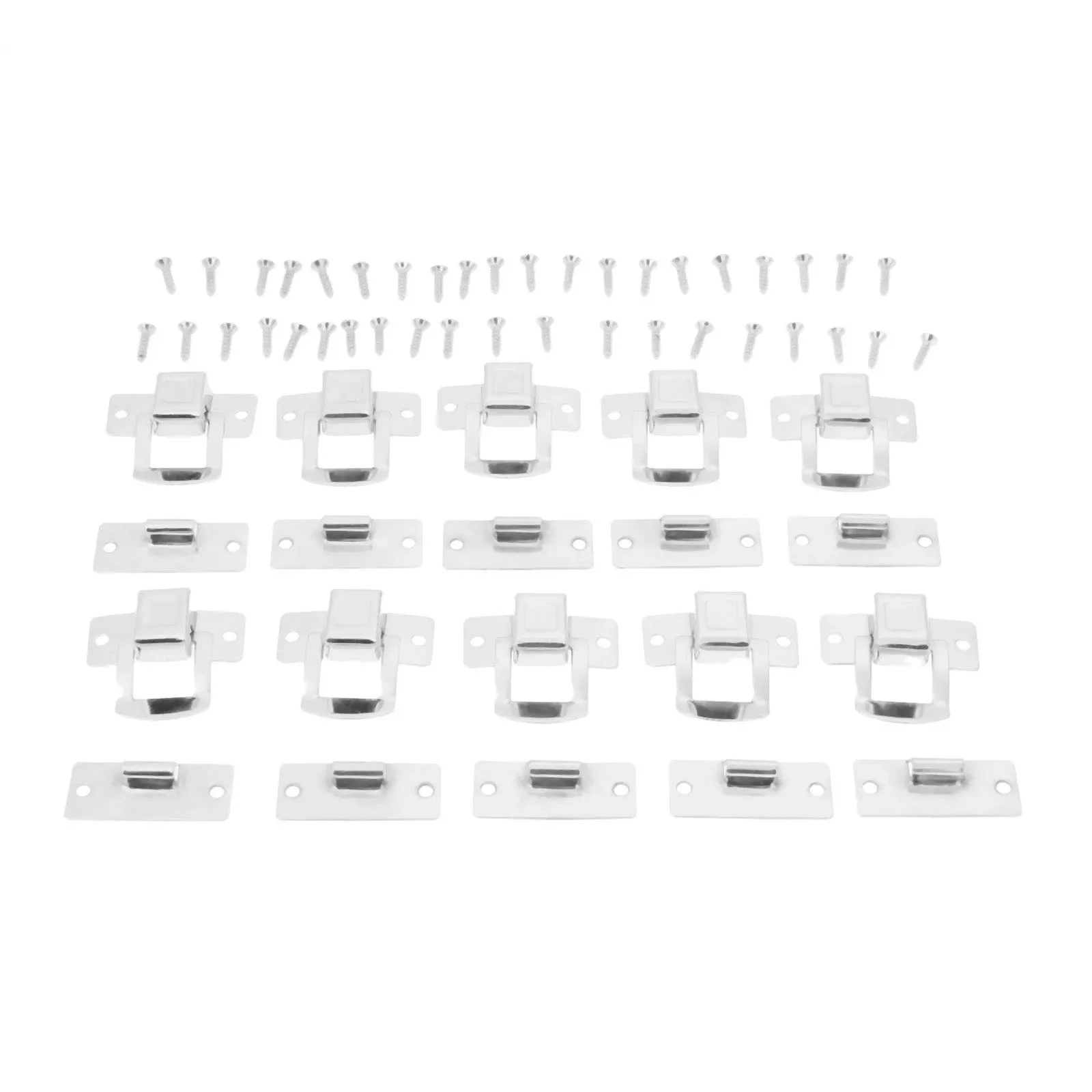 

10pcs Silver Jewelry Chest Gift Wine Wooden Box Case Toggle Latch Suitcase Hasp Hook Clasp 34*30mm