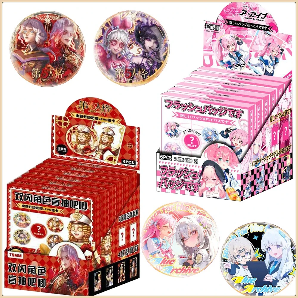 Carte artisanale transparente créative, protagoniste de jeu animé, figurines amusantes préférées de l'enfant, Badge de 75mm, jouets de décoration, cadeaux de noël