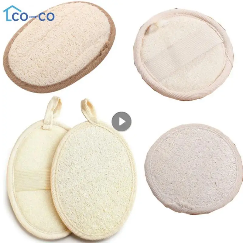 Natural Loofah Body Scrubber Bath Exfoliating Sponge Soft Shower Brushes Clearner Pad Exfoliator Shower Puff Body Skin Care Tool