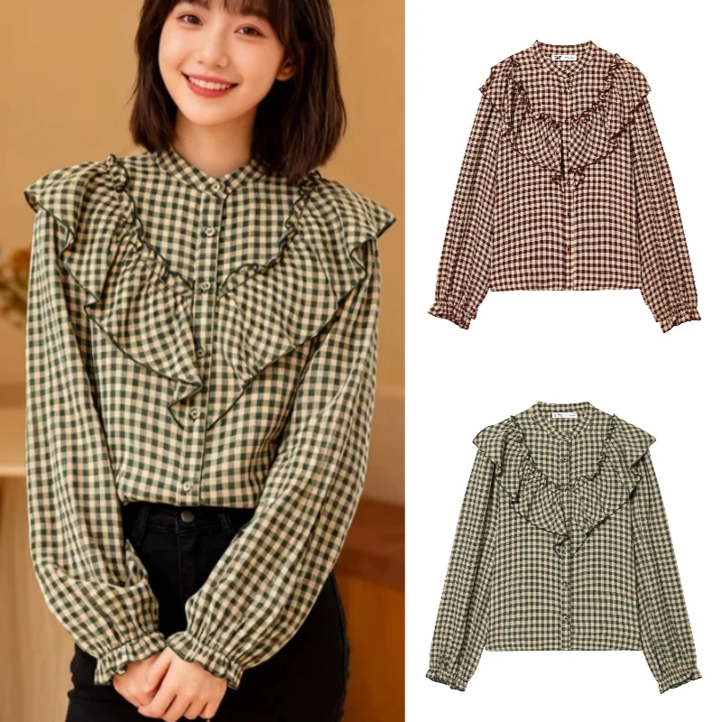 Chemise superposée en Tartan décontractée pour femmes, nouvelle Collection automne/hiver 2025, vêtements superposés