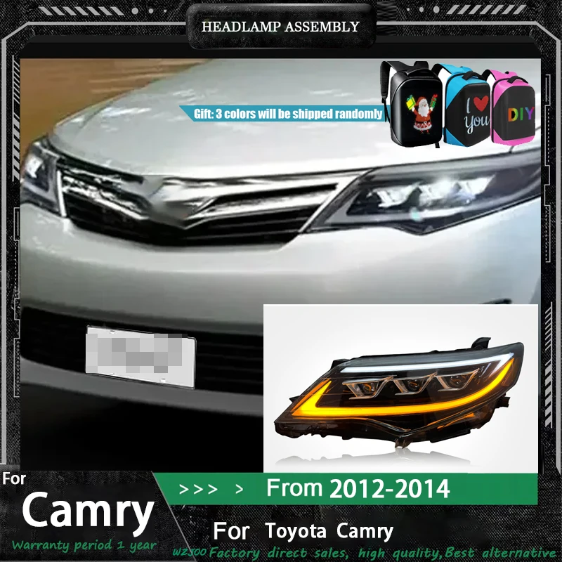 

LED Auto Headlights AssemblyFor Toyota Camry US Version 2012-2014 Upgrade Dynamic 3 Projector Lens Plug and Play Accessories