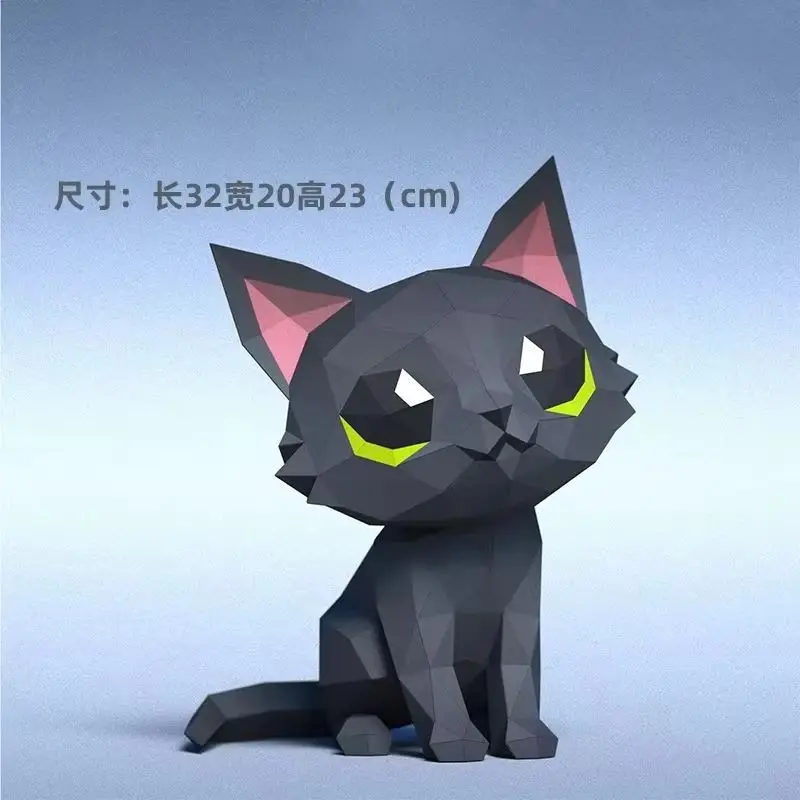 

Cute Cat 3D Paper Model Papercraft Art Creative Hand Made Ornaments Home Decor Room Floor Desk Decoration DIY Puzzles Toys