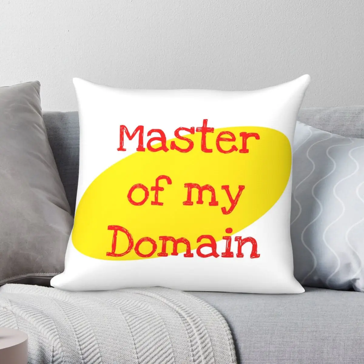 

Master Of My Domain Pillowcase Polyester Linen Velvet Printed Zip Decor Throw Pillow Case Car Cushion Cover 18"