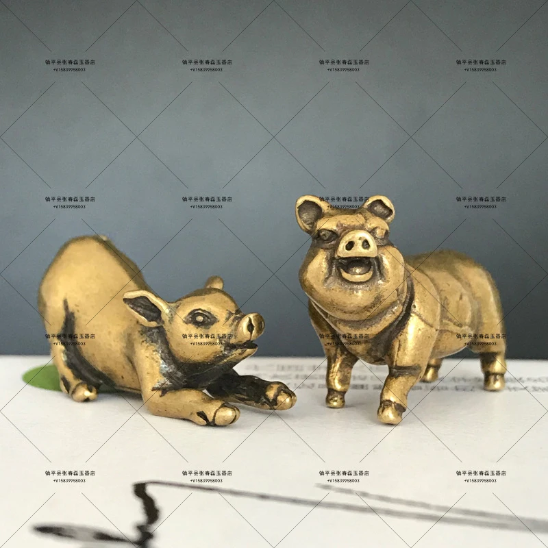 Zodiac Ornament, Solid Creative Cute Decoration, Brass Pig Craft Gift