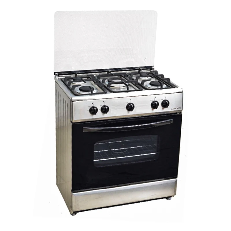 Low Power Consumption Stainless Steel Liquefied Petroleum Gas Hob 5 Burner 30 Inch Gas Kitchen Stove With Oven