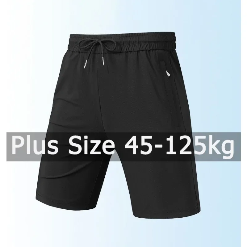 Мужские шорты больших размеров, брюки 3/4, 45-125 кг, 5XL6XL, 7XL, 8XL, большие размеры, весна-лето, повседневные спортивные штаны, дышащая мужская одежда больших размеров