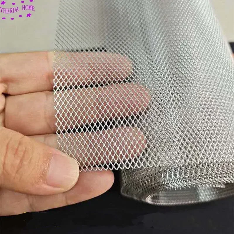 1PCS Aluminum Mesh Sheet, Diamond Expanded Metal Filter Screen for Range Hood, Mosquito Trap & Protective Isolation