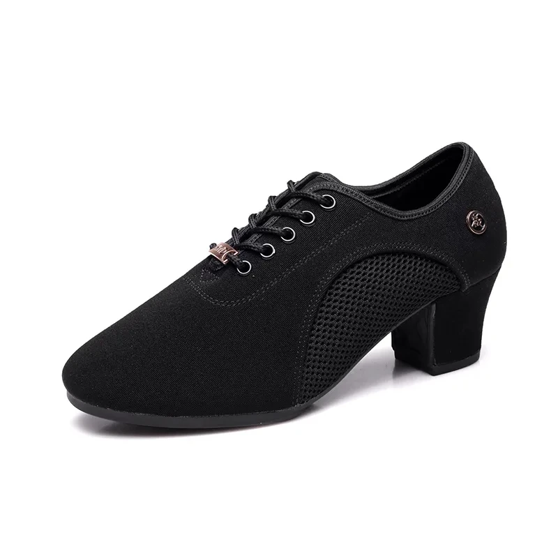 Latin Ballroom Dance Shoes for Women Lace-up Practice Closed Toe Modern Salsa Women's Dance Teaching Performance Dancing Shoes