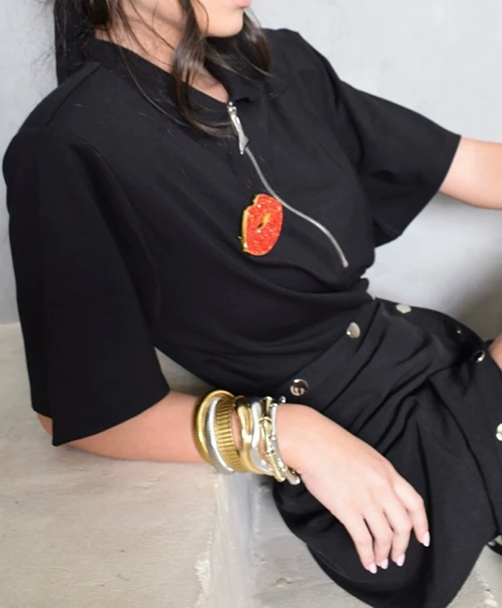 

Fashion casual suit for women 2025 summer new style temperament commuter style splicing design short skirt suit-GZXX898