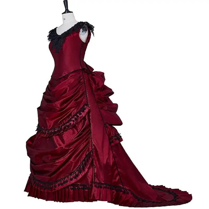 Customer-made Victorian Dress1860S Scarlett Civil War Southern Belle dress Marie Antoinette dresses V11