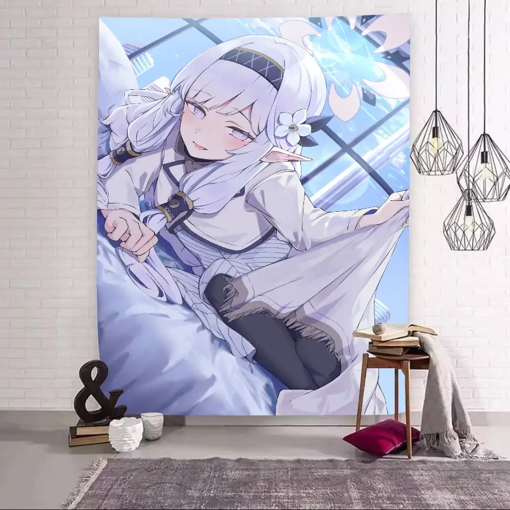 Kawaii Cute Hot Pretty Akeboshi Himari Fashion Gaming Tapestry Living Room Bedroom Gamer Room Decoration Large Luxury Tapestry