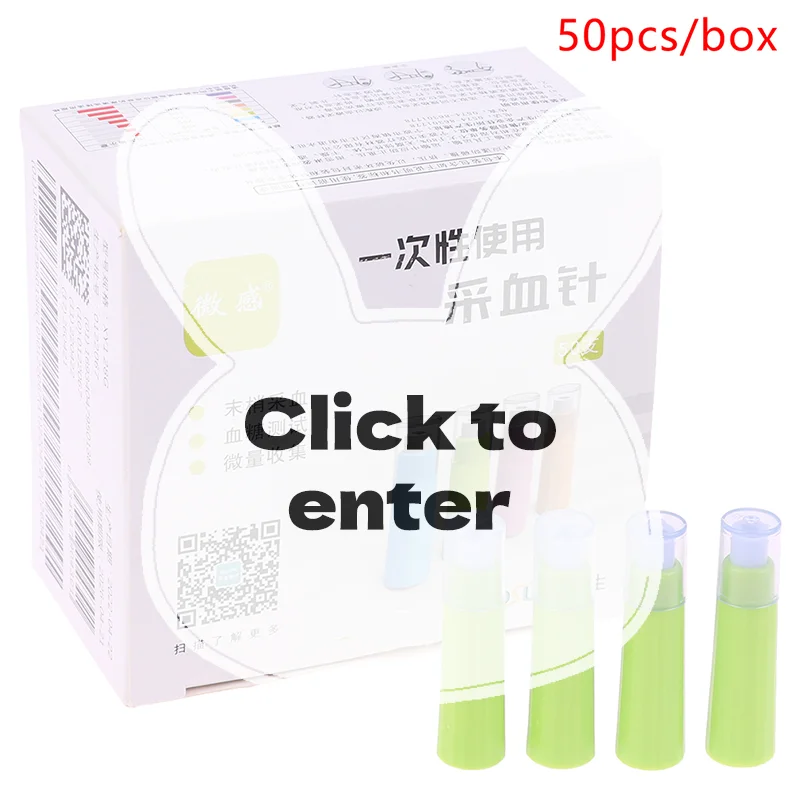 50pcs 28G Micro-Sensing Disposable Blood Collection Lancet Needle Peripheral Blood Collection Needle With Swab