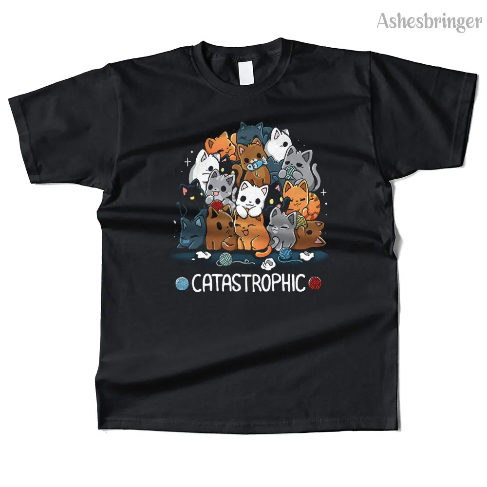 Mens Cotton Catastrophic Family Graphic High Quality T Shirt Street Casual Style Tee for Men and Women