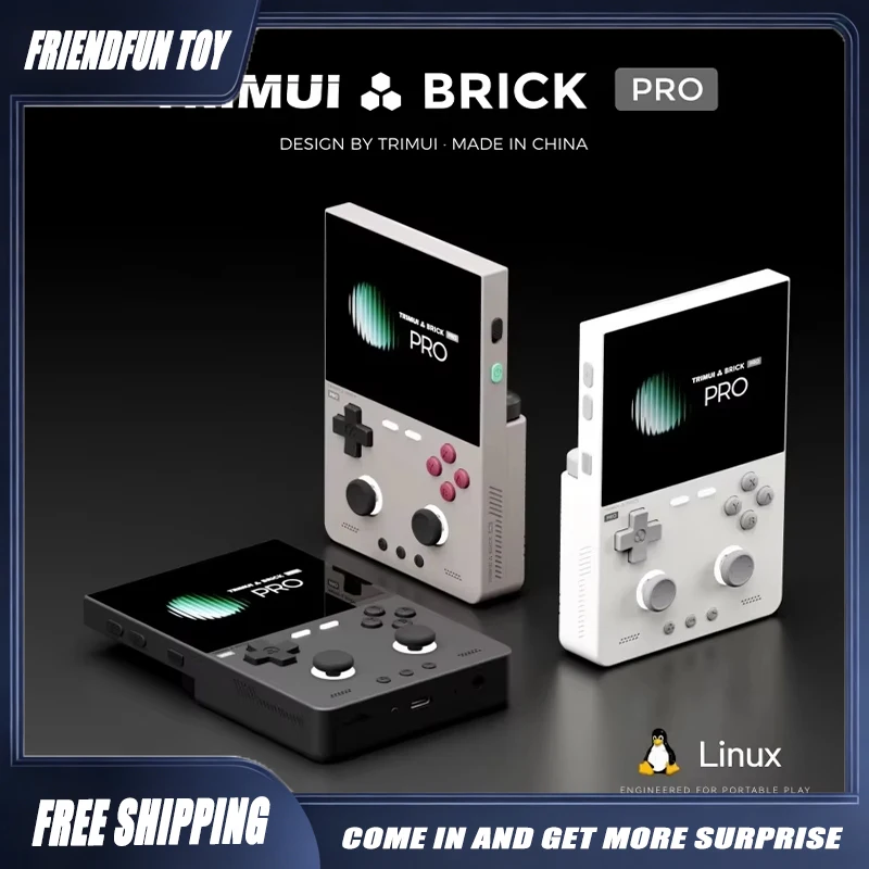 Genuine TRIMUI BRICK PRO Retro Handheld Game Console Portable Video Play Linux System Open Source 3.95 Inch Phone Game Toy Gift
