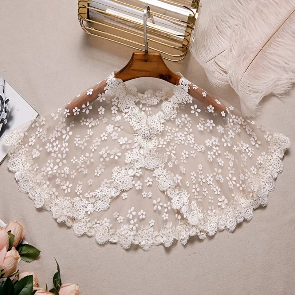 Wedding Party Flower Girl Bolero Princess Dress Cape Girls Wrap Top Cover-Up Lace Children Bolero Wedding Marriage Accessories