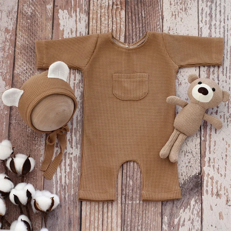 Baby photo teddy bear cartoon clothing set newborn baby postpartum photos clothing studio supplies props    disfraces bebe niña