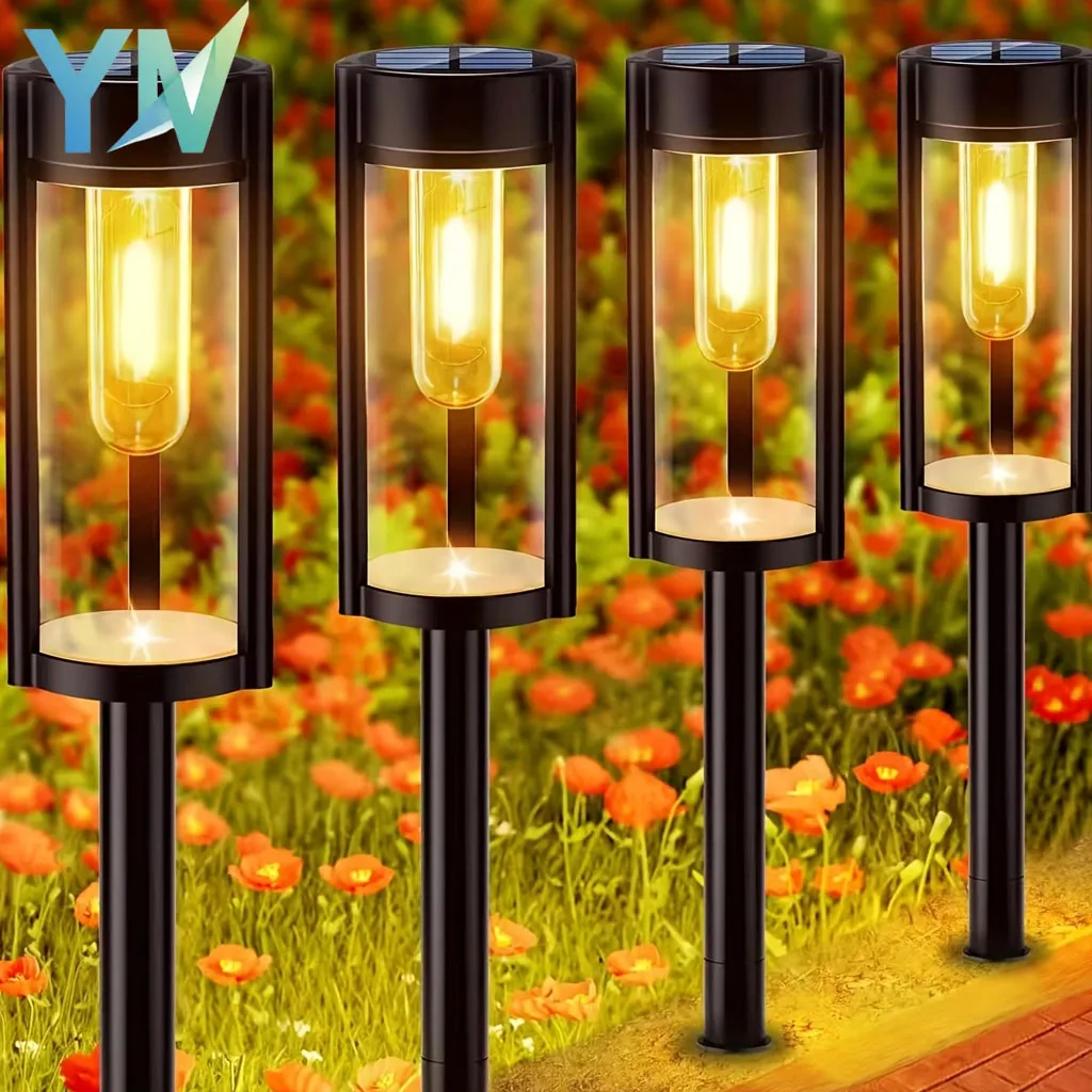 

Солнечные уличные водонепроницаемые светильники для газона с декоративными лампами на штыре с вольфрамовой нитью для ландшафтного освещения вилл и садов