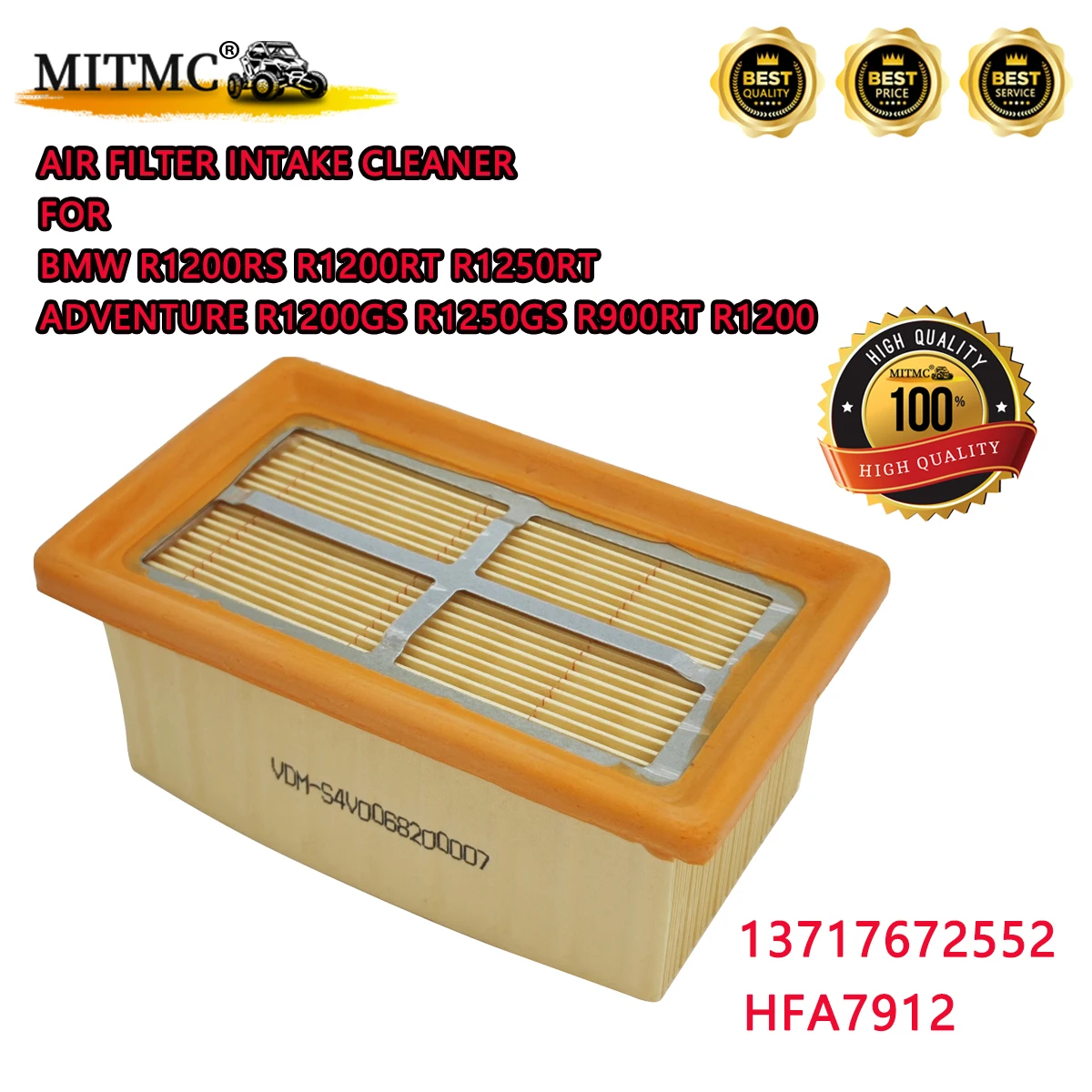 

Air Filter Intake Cleaner For BMW R1200RS R1200RT R1250RT Adventure R1200GS R1250GS R900RT R1200 13717672552 HFA7912