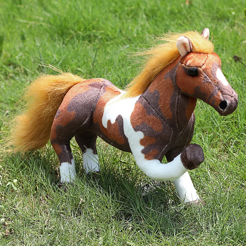 

Simulation Horse Plush Ferghana Toys Cute Stuffed Animal Zebra Doll Soft Realistic Horse Toy Kids Birthday Gift Home Decoration