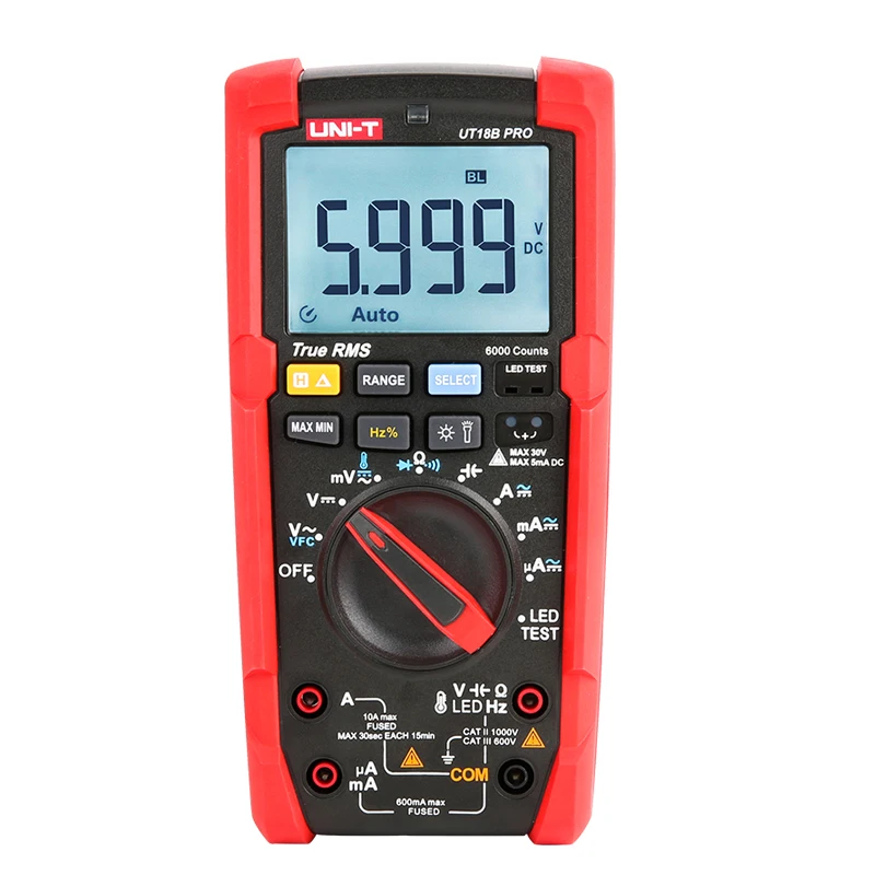UNI-T UT15B PRO/UT17B PRO/UT18B PRO 1000V True RMS Digital Multimeter AC DC Voltage Current Resistance Capacitance Tester