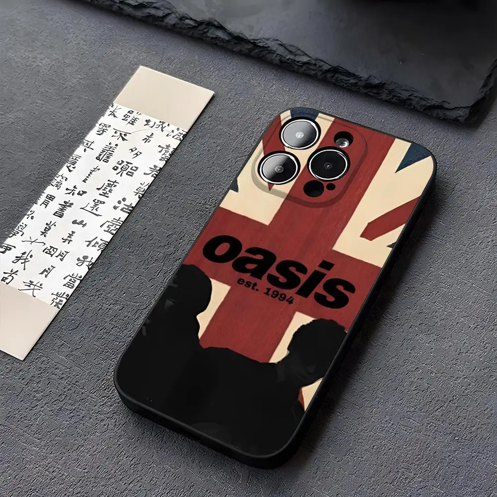 Funda para Teléfono con Diseño de la Banda O-Oasis para iPhone 13, 17, 16, 11, 15 Pro Max, 14, 12 Pro, Xs Max, Mini, Xr, X, 7, 8, 6, 6s Plus